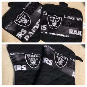 Las Vegas RAIDERS NFL Hot Pad Set 4 pieces New